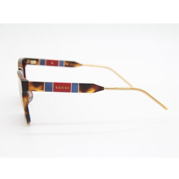 NEW GUCCI UNISEX CAT EYE SUNGLASSES GUCCI BROWN RED GUCCI SUNGLASSES - Picture 3 of 6